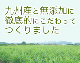 九州産と無添加に徹底的にこだわってつくりました
